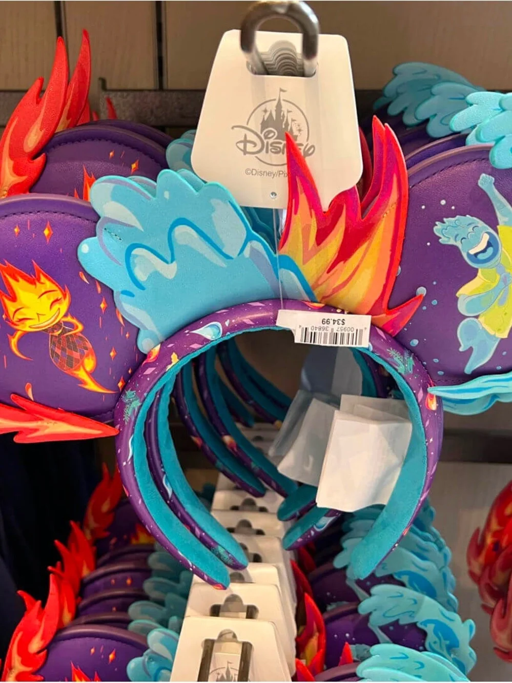 Disney Elemental Ears Headband - Purple, Blue & Red Flames